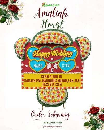 Karangan Papan Bunga Pernikahan di Jalaksana